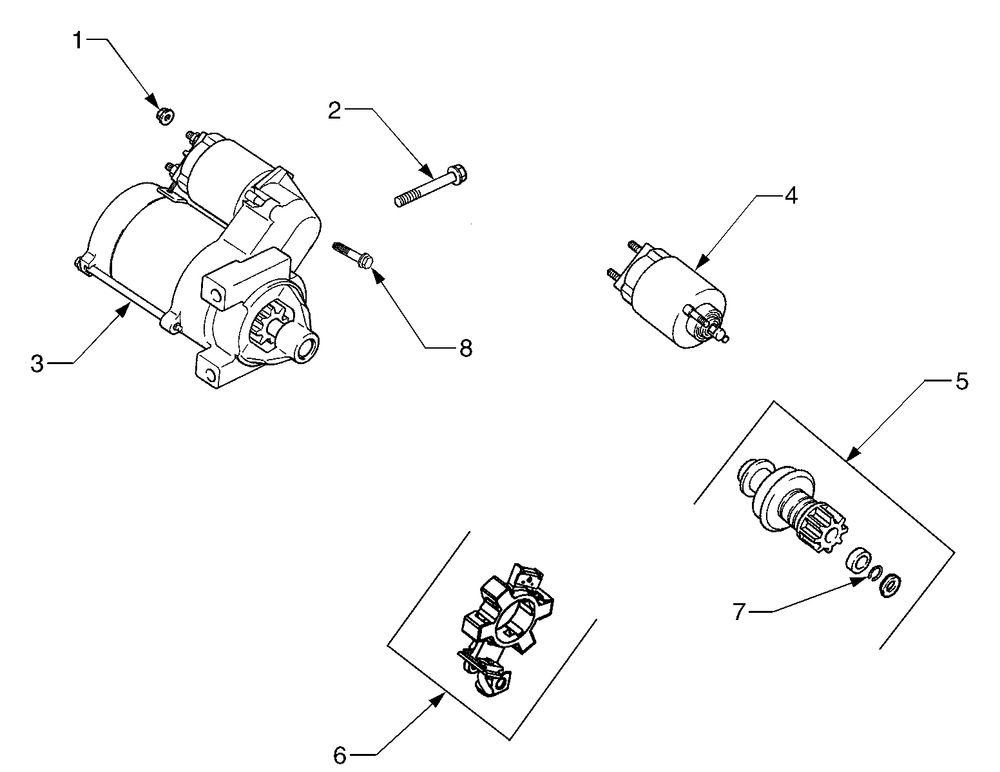 Electric Start Diagram and Parts List for GT2554 K015-Before-13A2A7K710 Cub Cadet Lawn Tractor